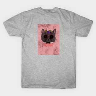 Funky Cat with flower crown T-Shirt